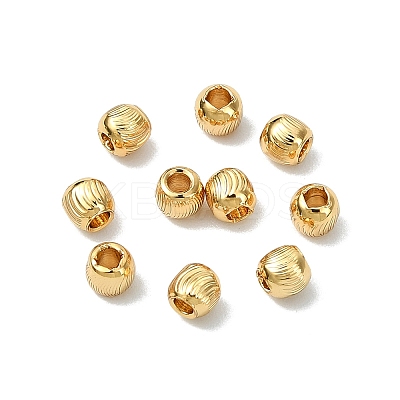 SHEGRACE Brass Textured Round Beads XGRPCU075-296G-1