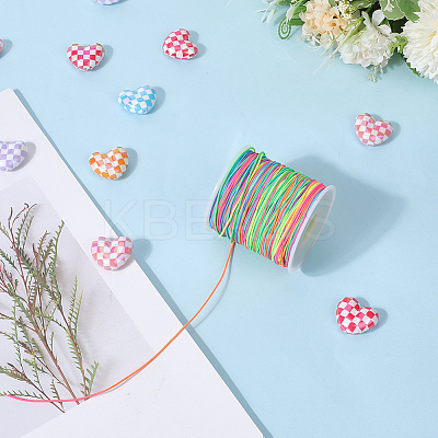 Segment Dyed Round Polyester Elastic Cord OCOR-WH20018-35C-1