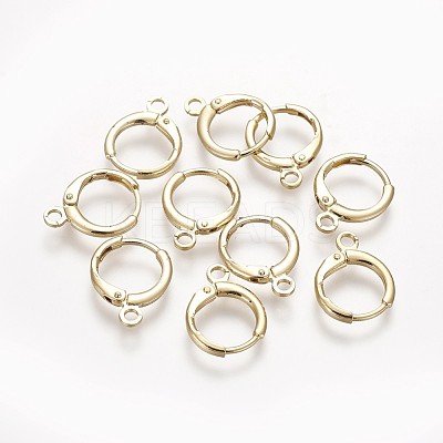 Brass Huggie Hoop Earring Findings KK-L179-04-A-1