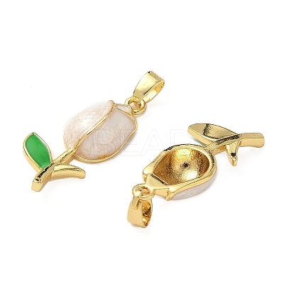Brass Enamel Pendants KK-I371-33G-01-1