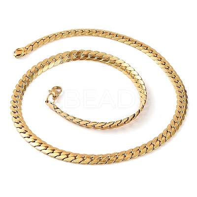 304 Stainless Steel Twist Chain Necklaces for Women NJEW-G140-08A-G-1