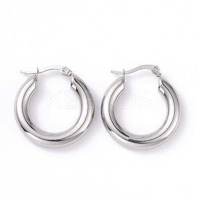 Non-Tarnish 304 Stainless Steel Chunky Hoop Earrings for Women EJEW-G298-09P-1