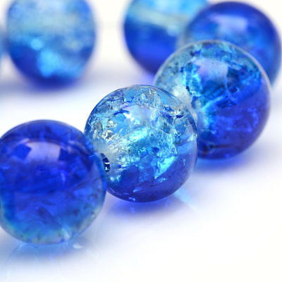 Baking Paint Crackle Glass Bead Strands CCG-S001-10mm-16-1