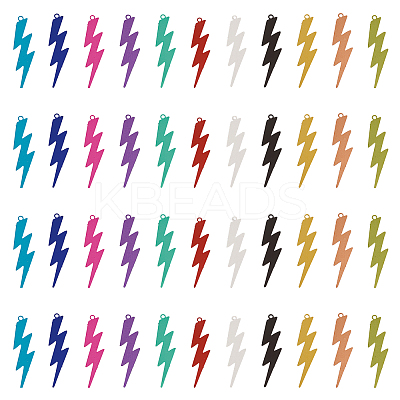 66Pcs 11 Colors Spray Painted 430 Stainless Steel Filigree Pendants STAS-TA0002-18-1