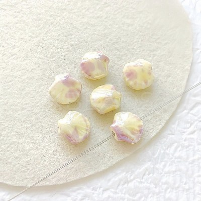 Shell Shape Glazed Porcelain Beads PORC-E022-01B-1
