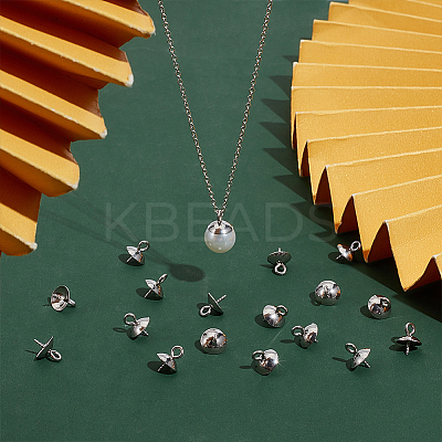 304 Stainless Steel Peg Bails Pendants STAS-UN0002-26P-1