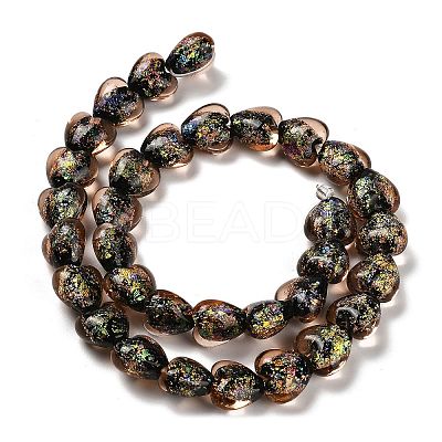 Handmade Dichroic Foil Glass Beads Strands DICH-U001-03B-1