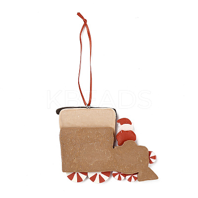 Christmas Car Handmade Polymer Clay Pendant Decorations LS-HJEW-P017-03C-1