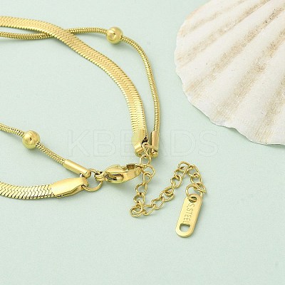 304 Stainless Steel Chain Bracelets BJEW-C084-08G-1