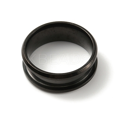304 Stainless Steel Grooved Finger Ring Settings RJEW-WH0010-08B-EB-1