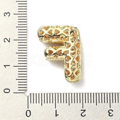 Rack Plating Brass Micro Pave Cubic Zirconia Pendants KK-Q790-01F-G-1