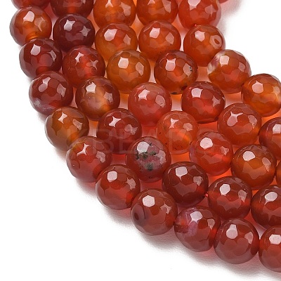 Dyed & Heated Natural Agate Beads Strands G-P539-D01-09-1