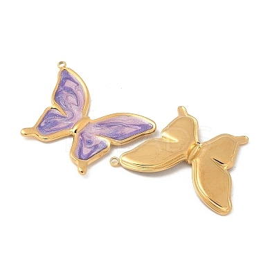 304 Stainless Steel Enamel Pendants STAS-V015-61A-G-1