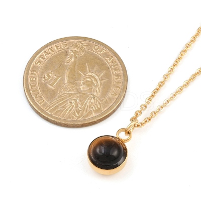 Natural Mixed Stone Pendant Necklaces NJEW-JN05489-02-1