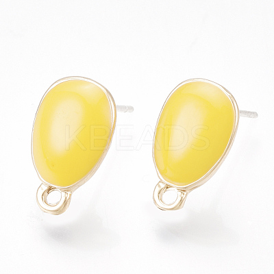 Alloy Stud Earring Findings PALLOY-S177-40F-1