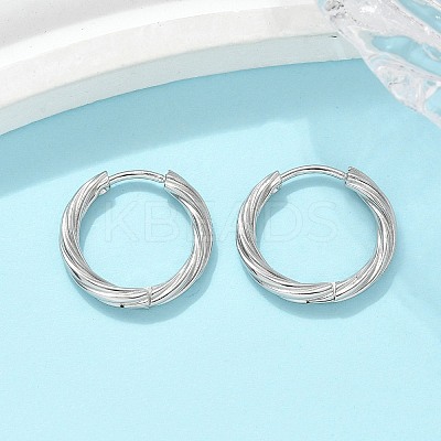 304 Stainless Steel Twist Hoop Earrings for Women EJEW-A130-02A-P-1