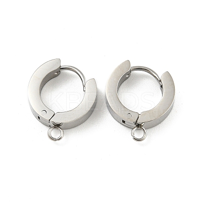 Tarnish Resistant 304 Stainless Steel Hoop Earring Findings LS-STAS-A091-02P-1