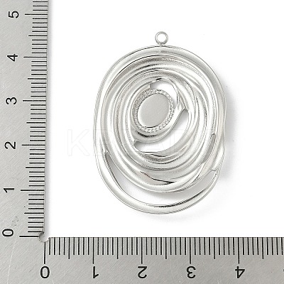 304 Stainless Steel Pendant Cabochon Settings STAS-L293-01P-1