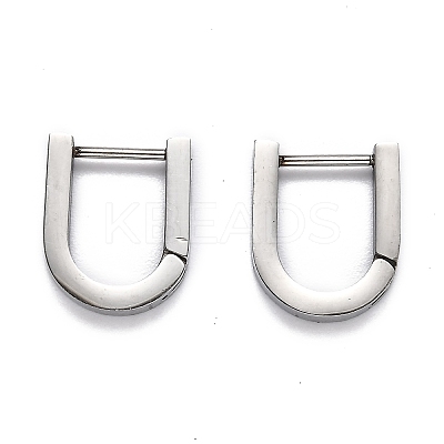 Tarnish Resistant 304 Stainless Steel Huggie Hoop Earrings STAS-J033-12B-P-1