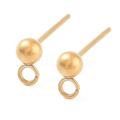 202 Stainless Steel Stud Earring Findings STAS-I324-01G-5mm-1