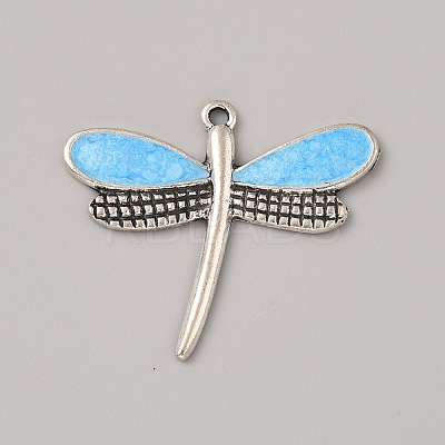 Ocean Theme Alloy Enamel Pendants ENAM-CJC0022-14H-AS-1
