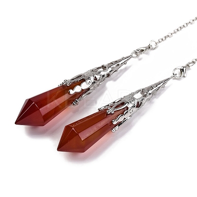 Natural & Synthetic Gemstone Pointed Dowsing Pendulum Big Pendants G-H285-06P-A-1