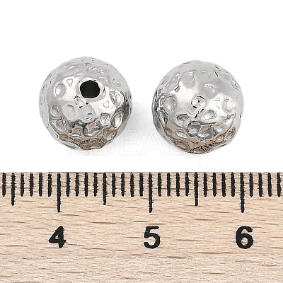 Anti-Tarnish Textured 316 Surgical Stainless Steel Beads STAS-M106-01F-P-1