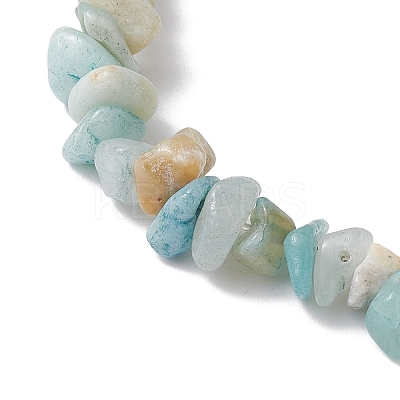 Natural Flower Amazonite Chip Beaded Stretch Bracelets BJEW-JB10689-03-1