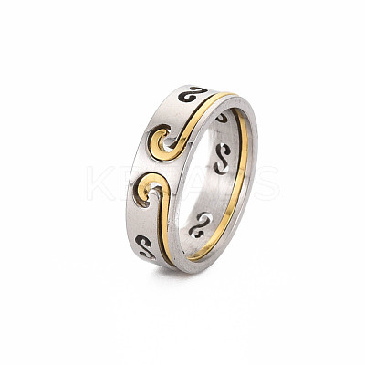 Non-Tarnish Men's 201 Stainless Steel Infinity Finger Rings RJEW-N029-084-1