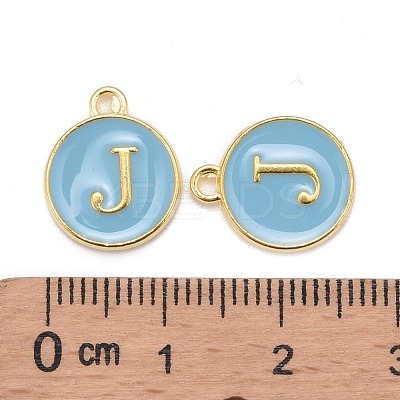 Golden Plated Alloy Enamel Charms X-ENAM-S118-04J-1