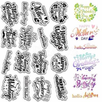 Plastic Stamps DIY-WH20018-0134-1