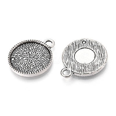 Tibetan Style Alloy Pendant Cabochon Settings PALLOY-N178-09AS-1