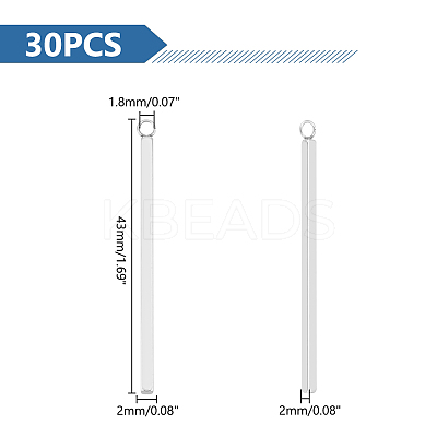 nicraftale 30Pcs 304 Stainless Steel Pendants STAS-UN0053-16-1
