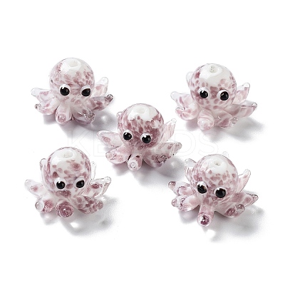 Handmade Bumpy Lampwork Beads Strands LAMP-N021-37E-01-1