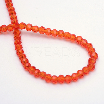 Transparent Glass Bead Strands GLAA-R166-6mm-01B-1