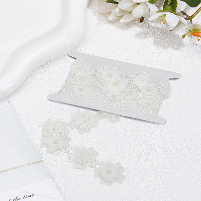 1.5Yards Flower Polyester Embroidery Lace Ribbon OCOR-LP0003-48-1