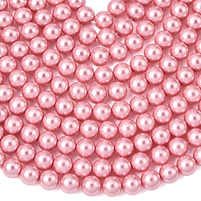 Eco-Friendly Dyed  Glass Pearl Round Beads Strands HY-A002-8mm-RB109-1