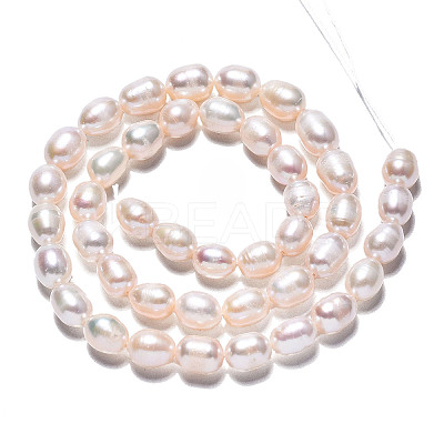 Natural Cultured Freshwater Pearl Beads Strands PEAR-N012-06G-1
