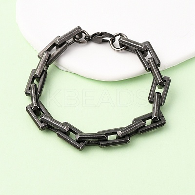 304 Stainless Steel Link Chain Bracelets for Men Women BJEW-C124-01B-1
