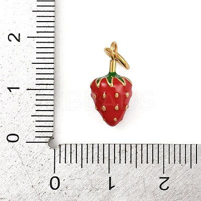304 Stainless Steel Enamel Pendants STAS-K307-05G-1