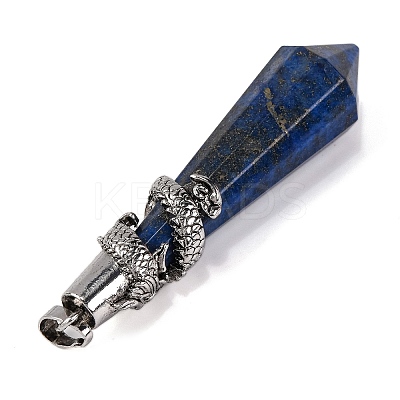 Natural Lapis Lazuli Dyed Pointed Big Pendants G-Q184-02N-AS-1