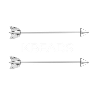 316L Surgical Stainless Steel Arrow Bar Industrial Barbell Cartilage Earrings FS-WG6688D-07-1