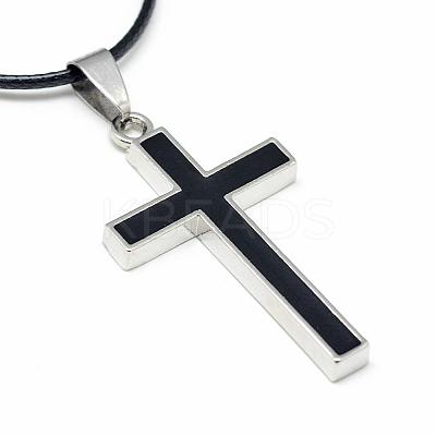 Alloy Enamel Pendant Necklaces NJEW-S381-095-1