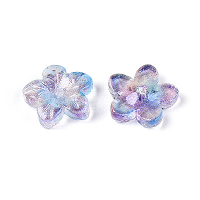 Baking Paint Transparent Glass Beads DGLA-N014-08B-03-1