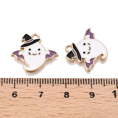 Halloween Theme Rack Plating Alloy Enamel Pendants ENAM-N056-359A-1