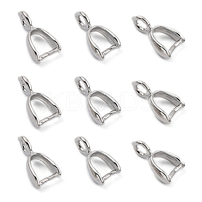 Grade AA Brass Ice Pick Pinch Bails for Pendant Making KK-M008-b-07P-NR-1