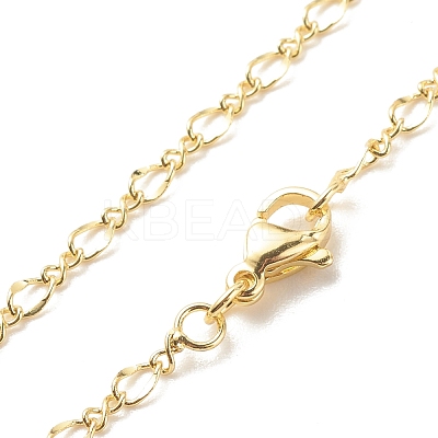 Brass Figaro Chains Necklace for Women NJEW-P265-02A-G-1