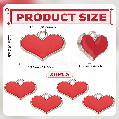 20Pcs Alloy Enamel Pendants ENAM-LP0001-62-1