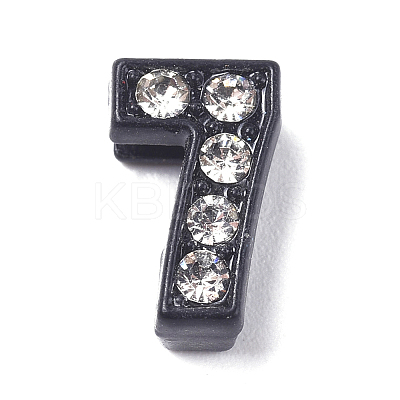 Alloy Rhinestone Slide Charms PALLOY-WH0070-23G-1