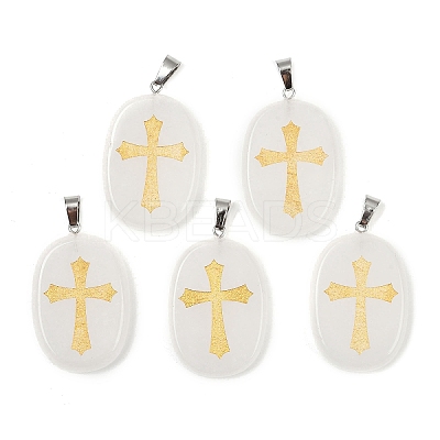 Natural Quartz Crystal Pendants G-S392-01F-1